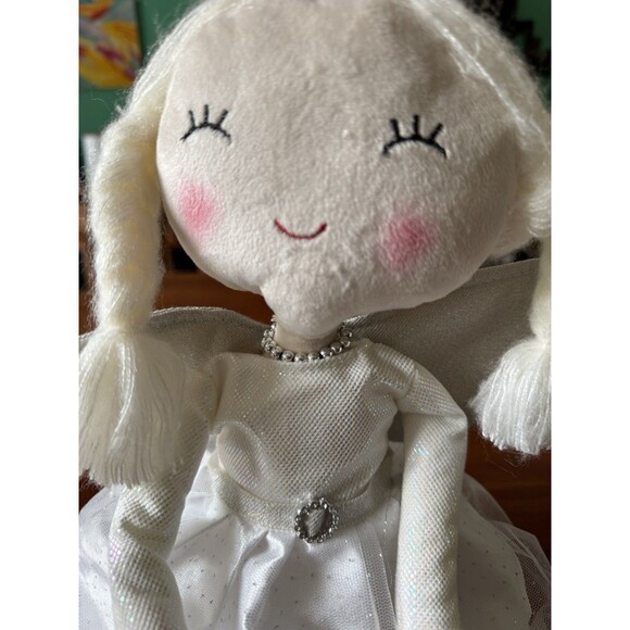 34th & PINE SNOW DOLL ANGEL BALLERINA w/HEART Shelf Sitter Sparkle 21" - Picture 6 of 10